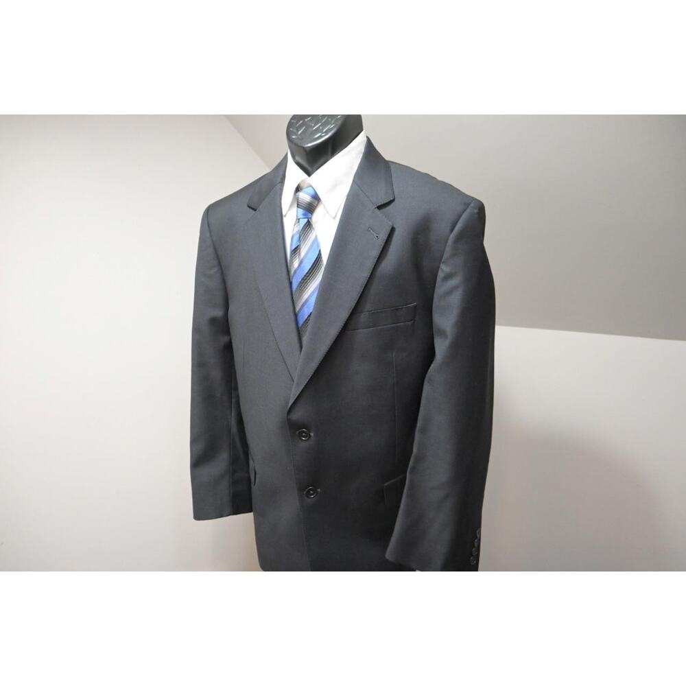 Jos A Bank Signature Gold Dark Gray 100% Wool Sports Suit Jacket Mens Sz 44 R